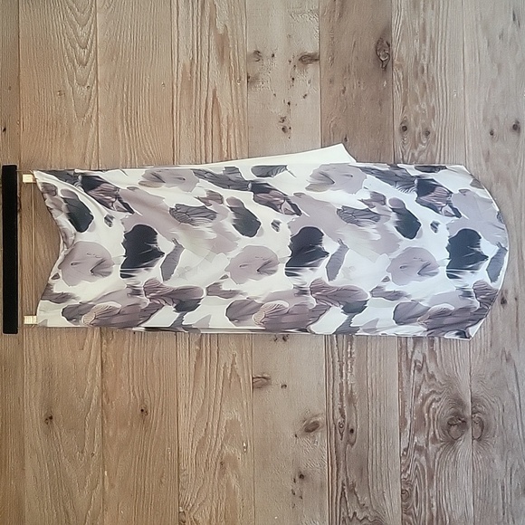 Helmut Lang Black and White Crypsis Print Strapless Dress Size 4 - Picture 1 of 10
